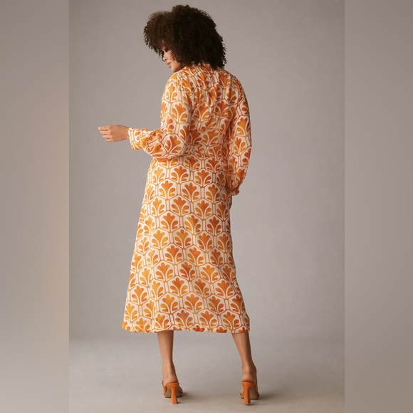 Anthropologie Maeve Printed Wrap Shirt Dress - Picture 6 of 16